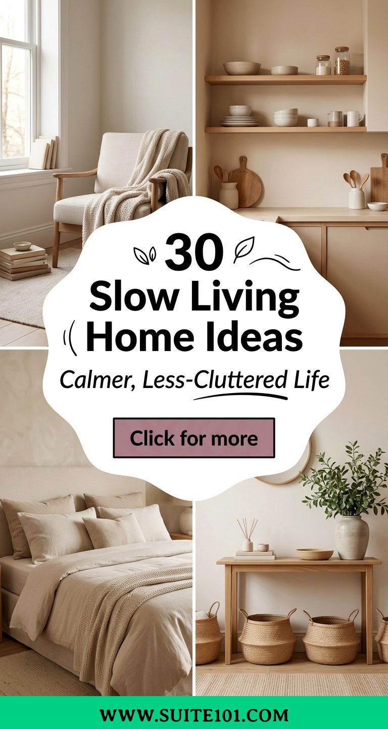 30 Slow Living Home Ideas for a Calmer Less-Cluttered Life - 30 Slow Living Home Ideas for a Calmer, Less-Cluttered Life