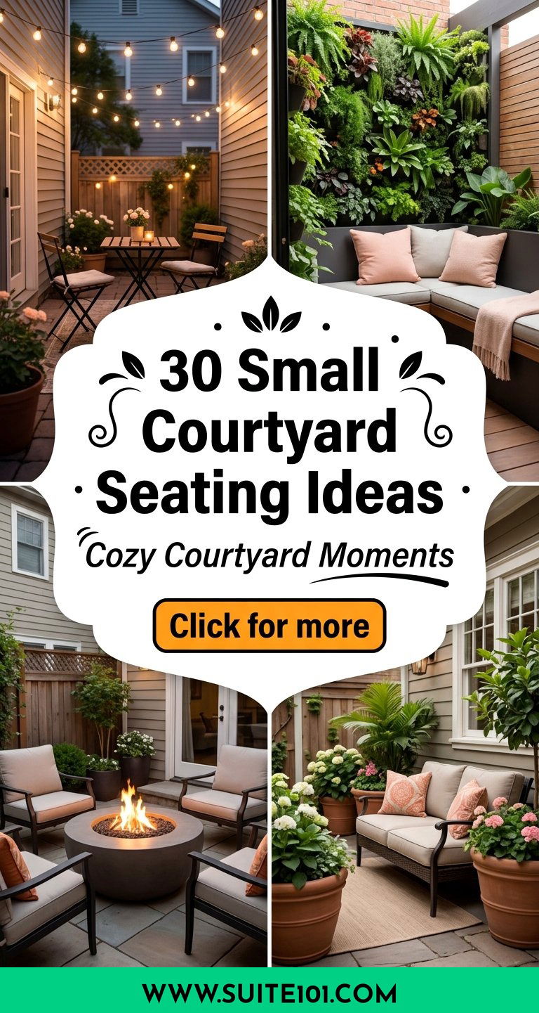 30 Small Courtyard Seating Ideas for Cozy Outdoor Gatherings - 30 Small Courtyard Seating Ideas for Cozy Outdoor Gatherings