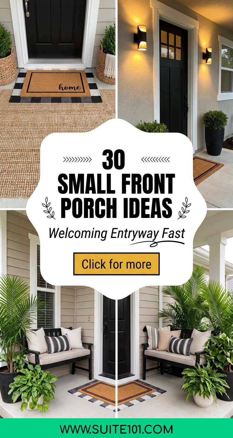 30 Small Front Porch Ideas to Create a Welcoming Entryway Fast - 30 Small Front Porch Ideas to Create a Welcoming Entryway Fast