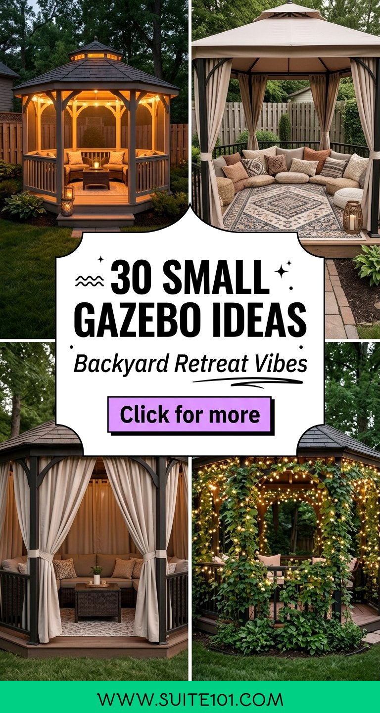 30 Small Gazebo Ideas to Make Your Backyard Feel Like a Retreat - 30 Small Gazebo Ideas to Make Your Backyard Feel Like a Retreat