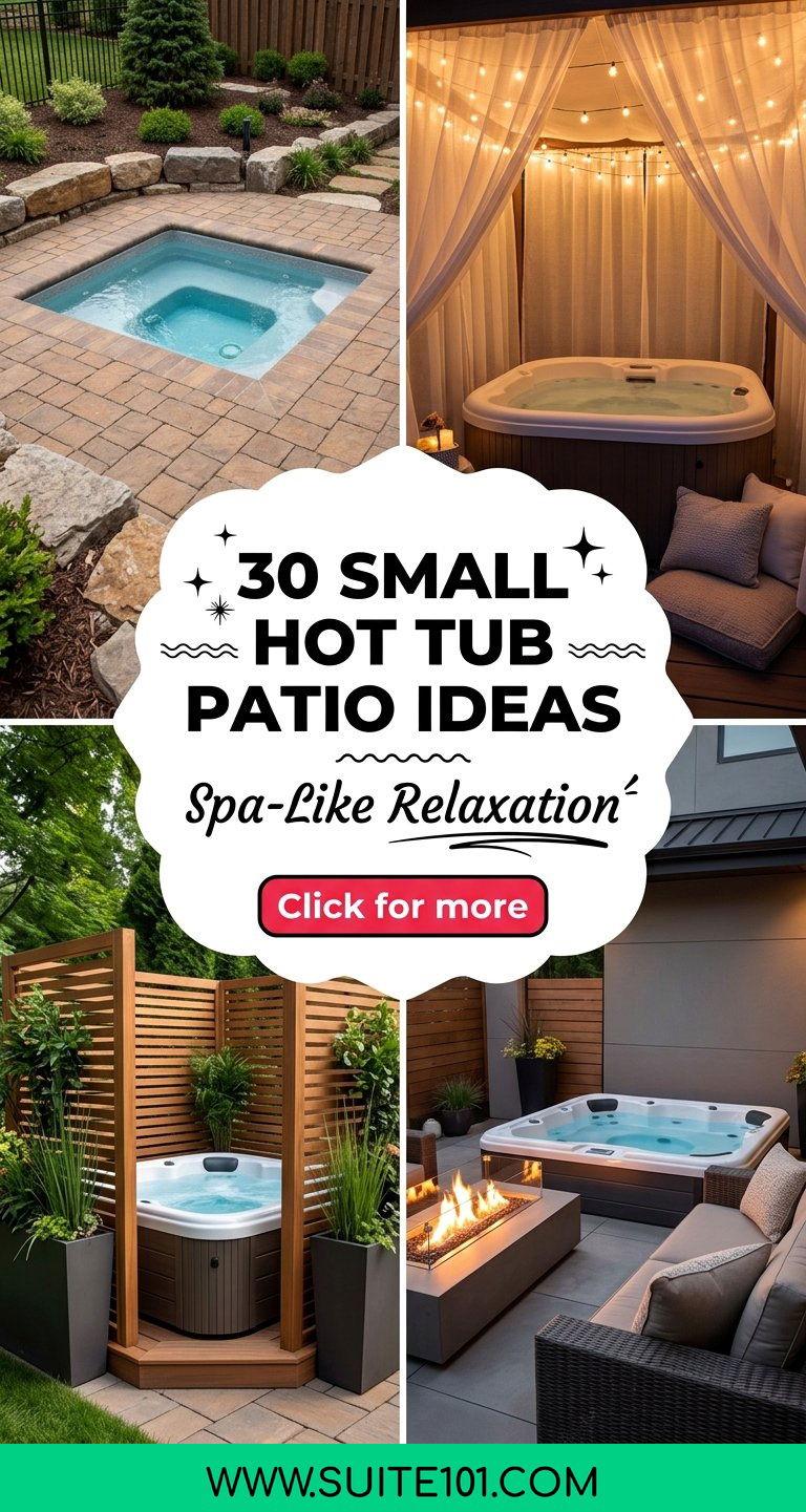 30 Small Hot Tub Patio Ideas for Spa-Like Relaxation at Home - 30 Small Hot Tub Patio Ideas for Spa-Like Relaxation at Home