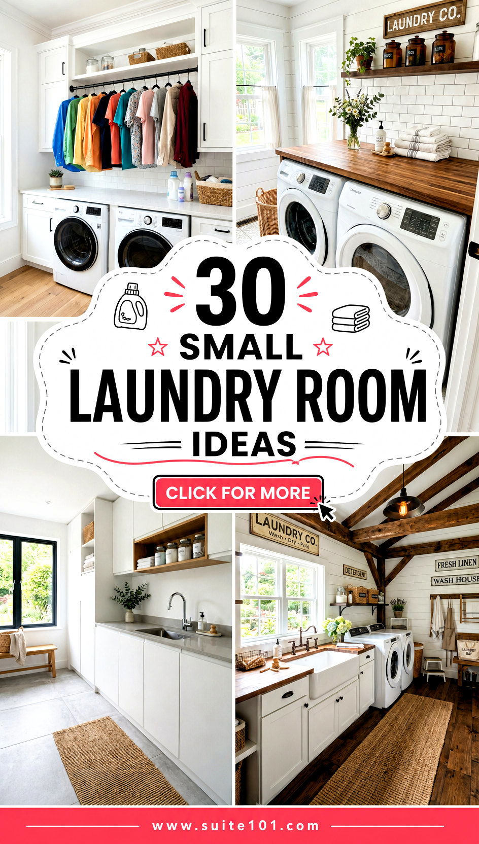 30 Small Laundry Room Ideas to Wash Sort and Store Smarter - 30 Small Laundry Room Ideas to Wash, Sort, and Store Smarter