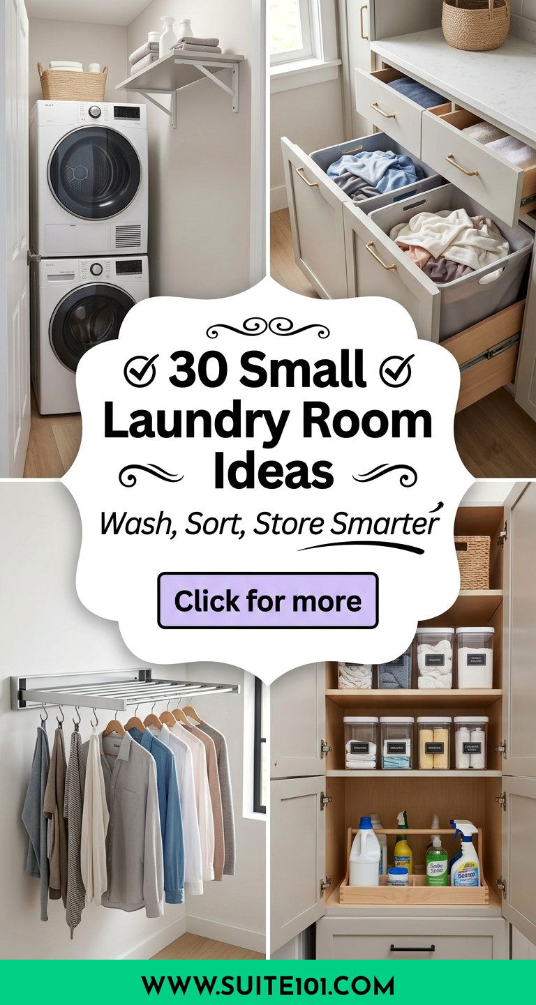 30 Small Laundry Room Ideas to Wash Sort and Store Smarter - 30 Small Laundry Room Ideas to Wash, Sort, and Store Smarter