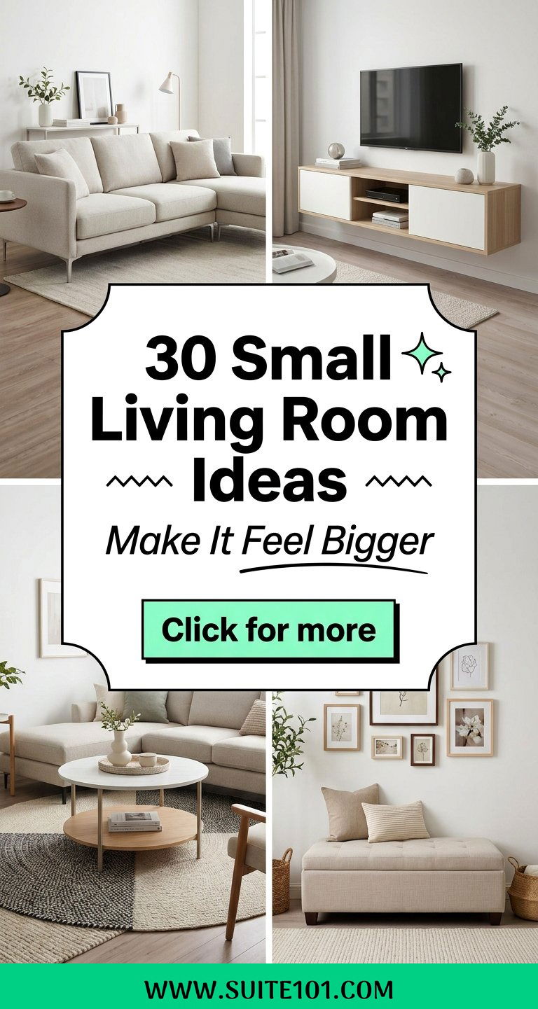 30 Small Living Room Ideas to Make Your Space Feel Bigger - 30 Small Living Room Ideas to Make Your Space Feel Bigger