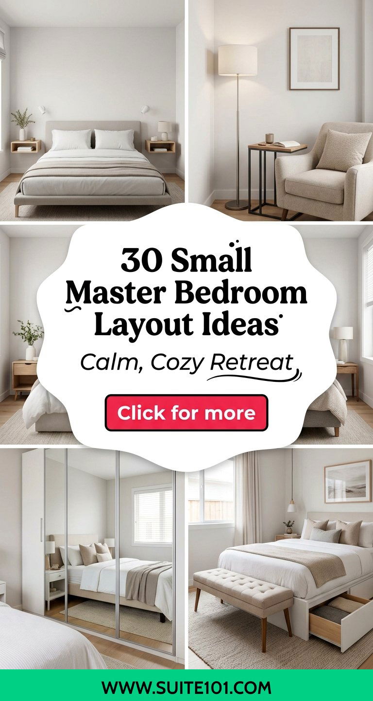 30 Small Master Bedroom Layout Ideas for a Calm Cozy Retreat - 30 Small Master Bedroom Layout Ideas for a Calm, Cozy Retreat