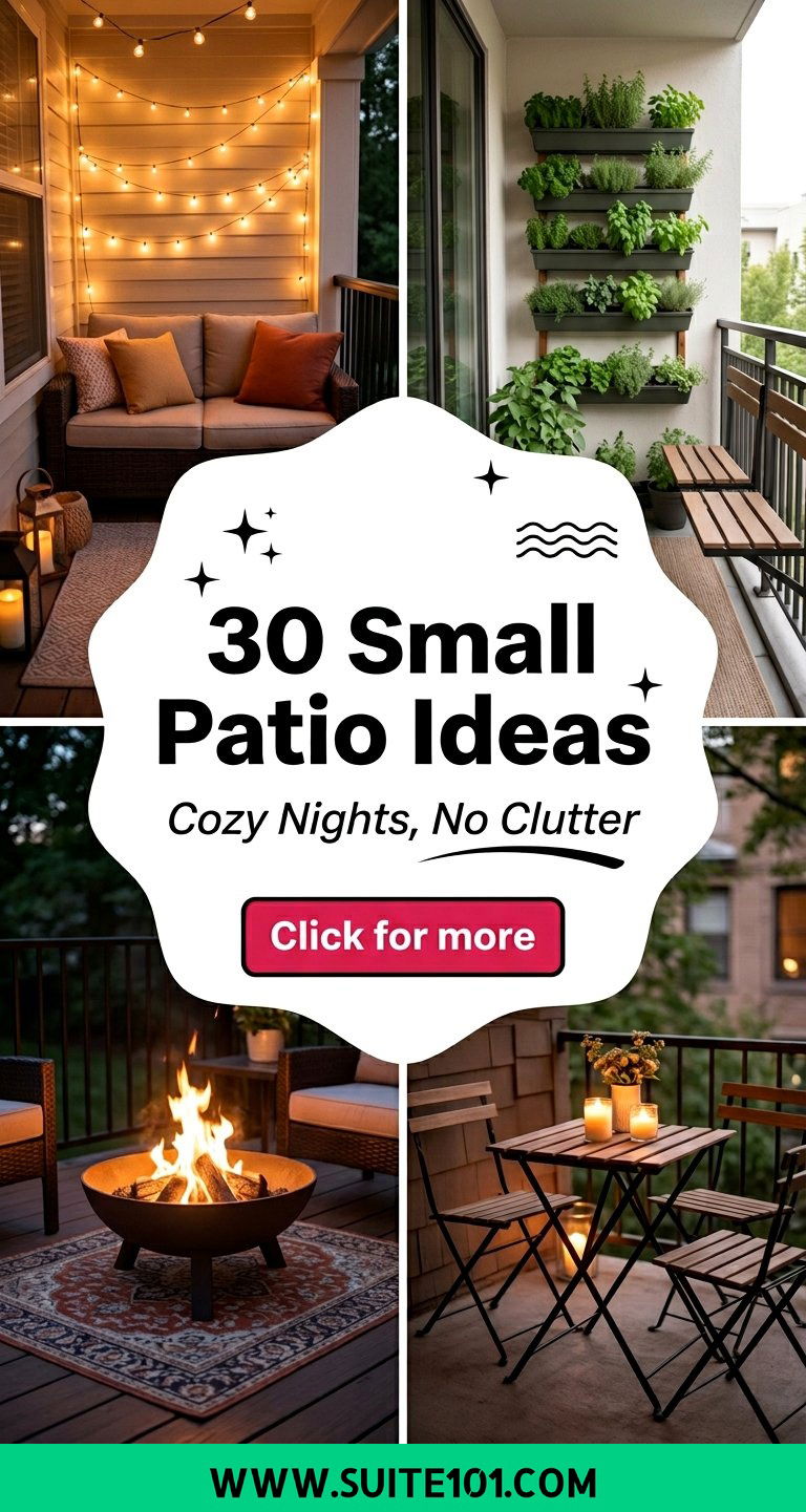 30 Small Patio Ideas for Cozy Outdoor Nights Without the Clutter - 30 Small Patio Ideas for Cozy Outdoor Nights Without the Clutter