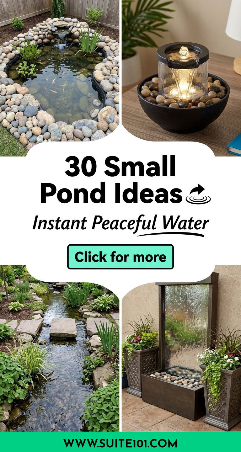 30 Small Pond Ideas to Create a Peaceful Water Feature Anywhere - 30 Small Pond Ideas to Create a Peaceful Water Feature Anywhere