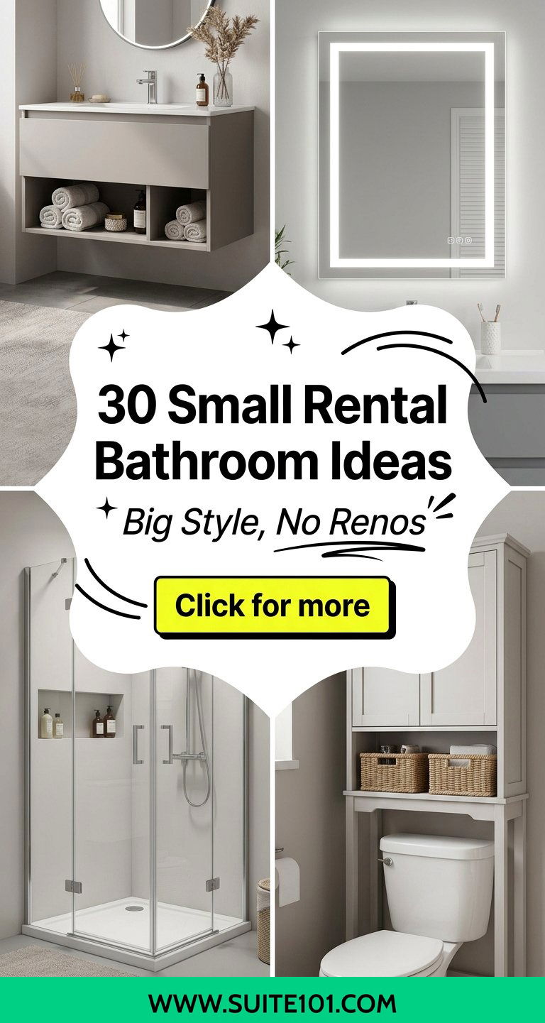30 Small Rental Bathroom Ideas That Look Big-Without Changes - 30 Small Rental Bathroom Ideas That Look Big-Without Changes