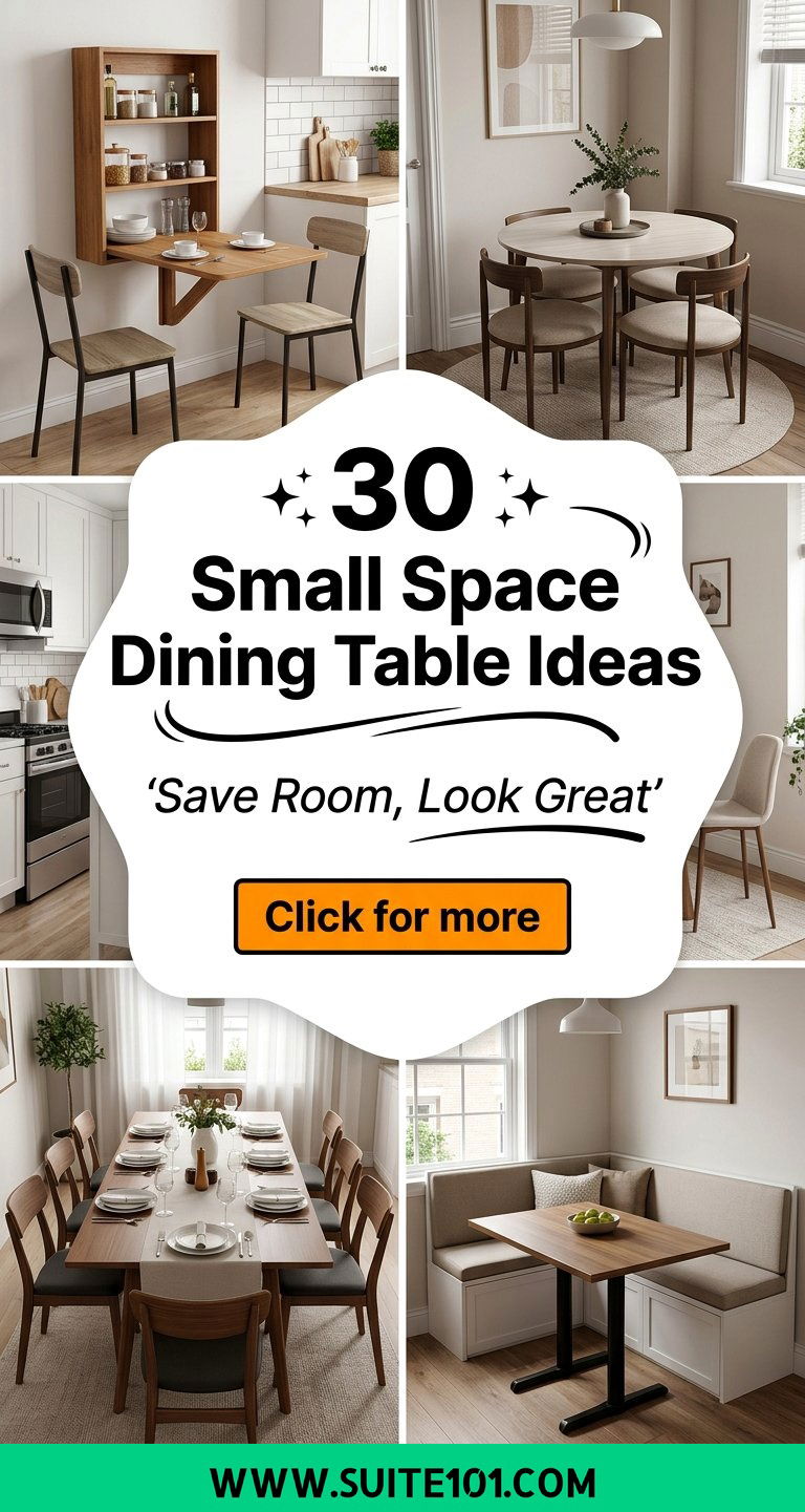 30 Small Space Dining Table Ideas That Save Room and Look Great - 30 Small Space Dining Table Ideas That Save Room and Look Great