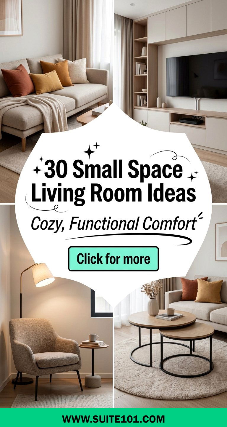30 Small Space Living Room Ideas for Cozy Functional Comfort - 30 Small Space Living Room Ideas for Cozy, Functional Comfort