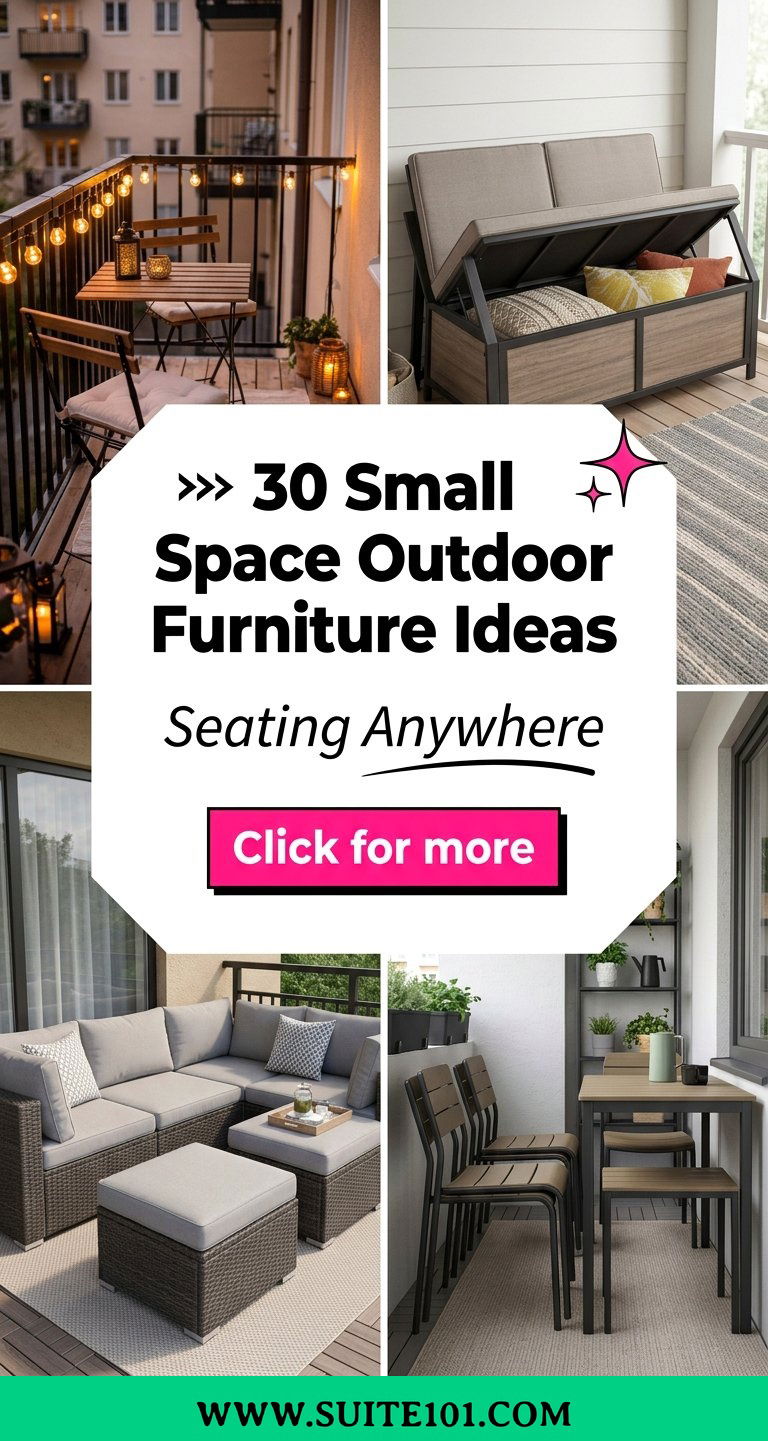 30 Small Space Outdoor Furniture Ideas for Seating Anywhere - 30 Small Space Outdoor Furniture Ideas for Seating Anywhere
