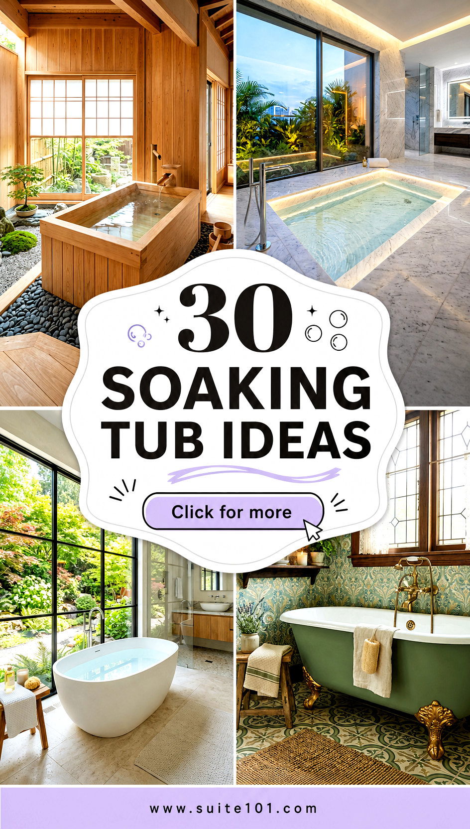 30 Soaking Tub Ideas for a Spa-Like Bathroom Youll Love - 30 Soaking Tub Ideas for a Spa-Like Bathroom You'll Love