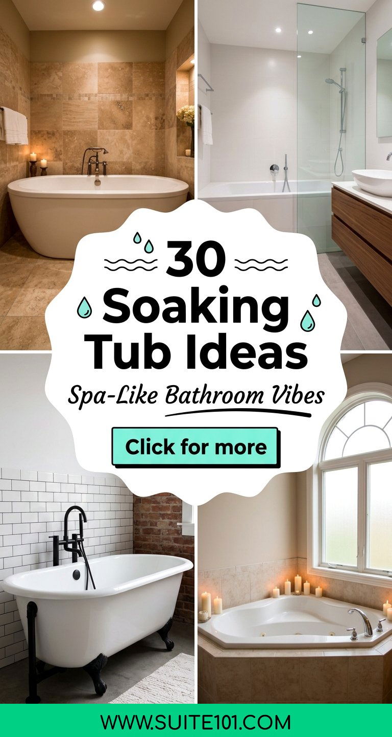 30 Soaking Tub Ideas for a Spa-Like Bathroom Youll Love - 30 Soaking Tub Ideas for a Spa-Like Bathroom You'll Love