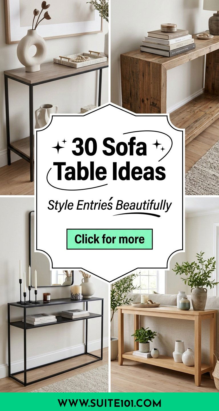 30 Sofa Table Ideas to Style Entries and Living Rooms Beautiful - 30 Sofa Table Ideas to Style Entries and Living Rooms Beautiful