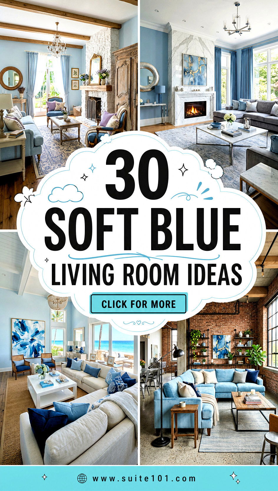30 Soft Blue Living Room Ideas for a Calm Cozy Glow All Year - 30 Soft Blue Living Room Ideas for a Calm, Cozy Glow All Year