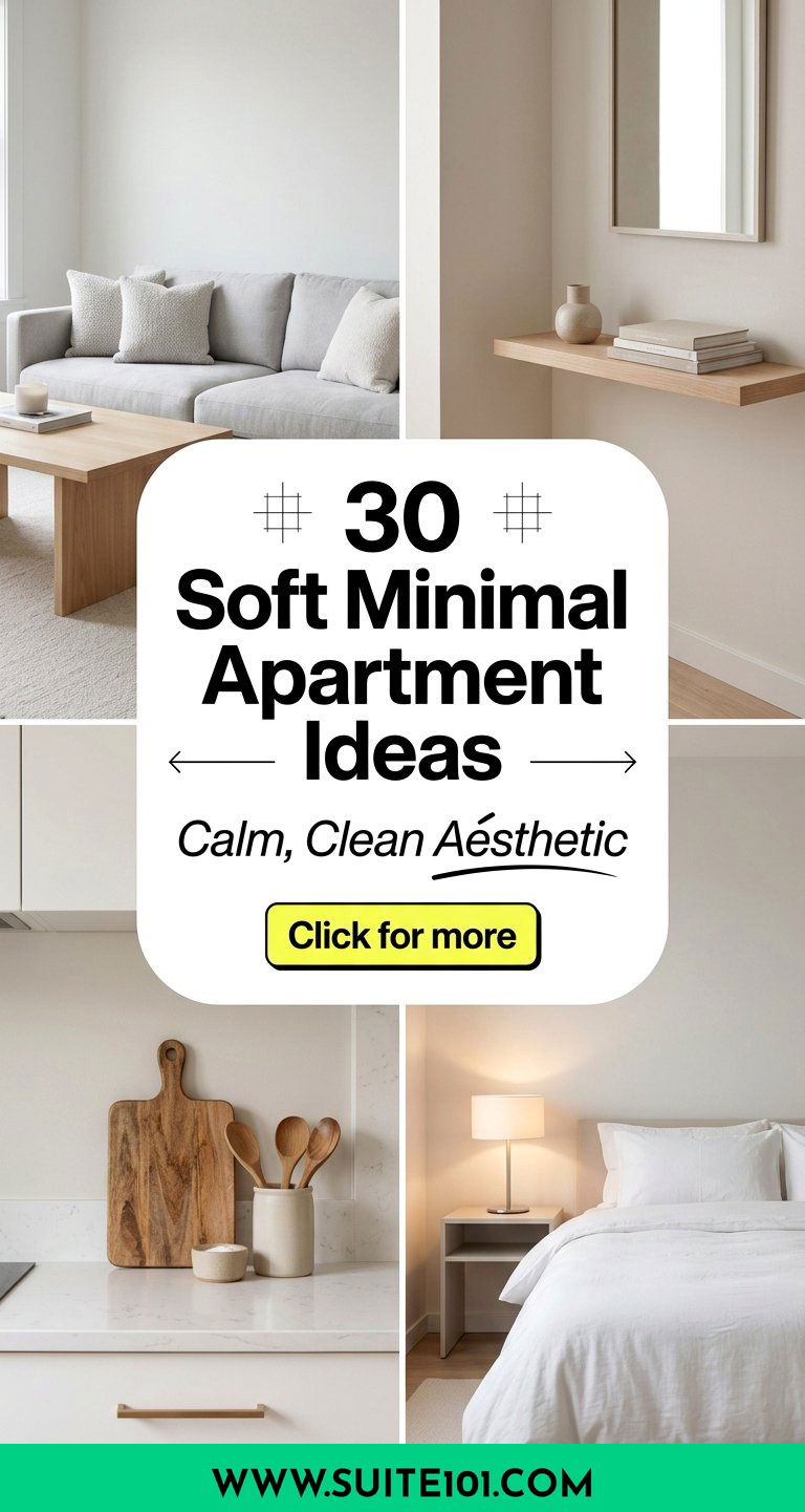 30 Soft Minimal Apartment Ideas to Create a Calm Clean Aesthetic - 30 Soft Minimal Apartment Ideas to Create a Calm, Clean Aesthetic