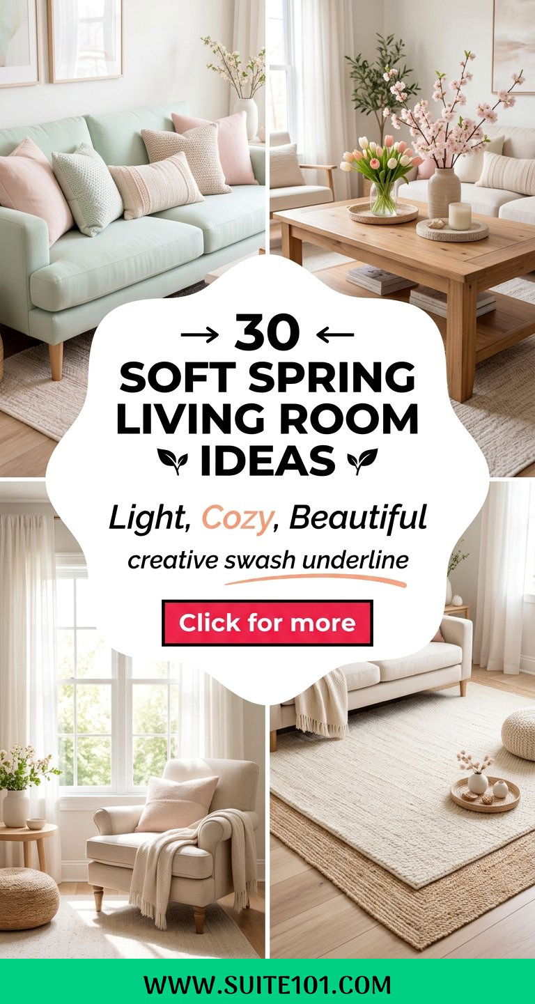 30 Soft Spring Living Room Ideas Light Cozy Beautiful - 30 Soft Spring Living Room Ideas: Light, Cozy, Beautiful