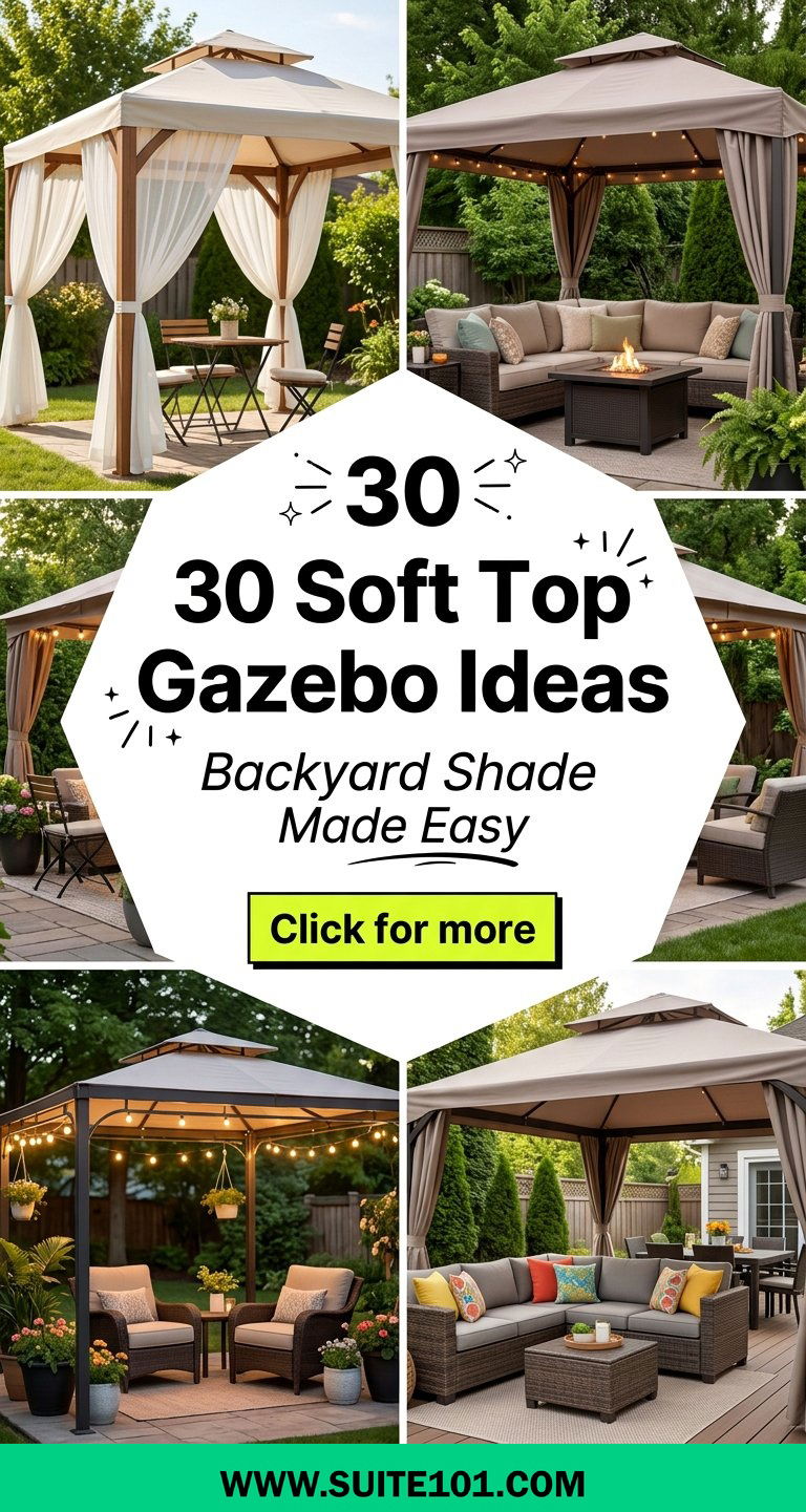 30 Soft Top Gazebo Ideas for Backyard Shade and Style Made Easy - 30 Soft Top Gazebo Ideas for Backyard Shade and Style Made Easy