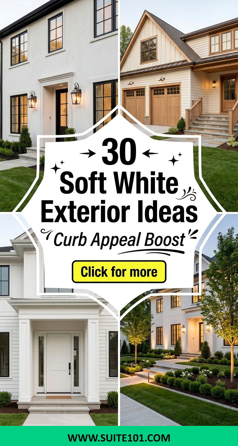 30 Soft White Exterior Ideas That Instantly Boost Curb Appeal - 30 Soft White Exterior Ideas That Instantly Boost Curb Appeal