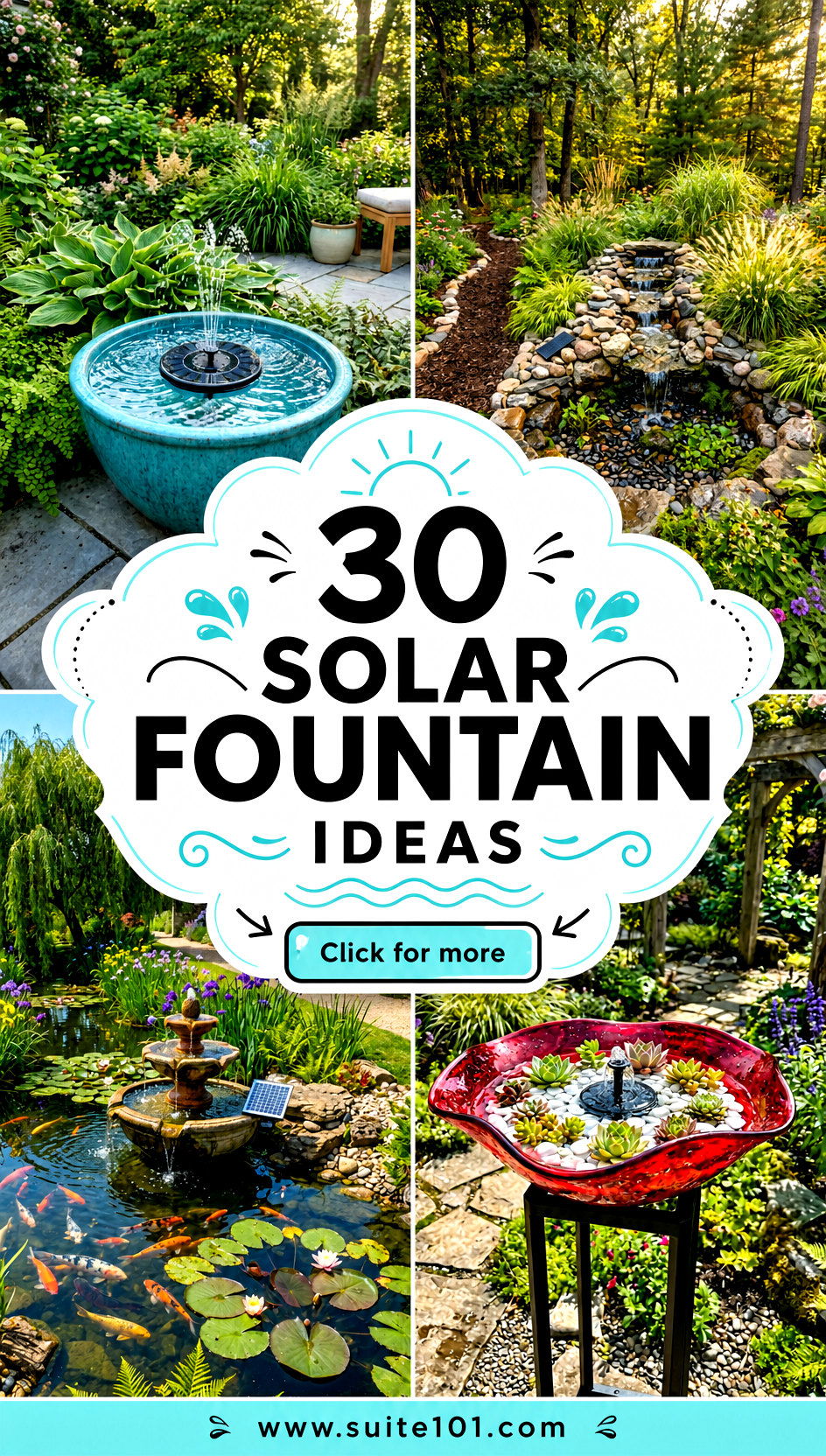 30 Solar Fountain Ideas to Create Serene Backyard Water Scenes - 30 Solar Fountain Ideas to Create Serene Backyard Water Scenes
