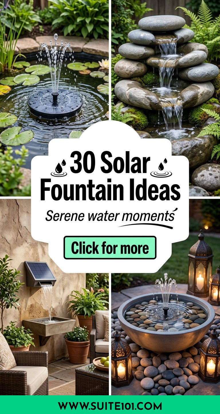 30 Solar Fountain Ideas to Create Serene Backyard Water Scenes - 30 Solar Fountain Ideas to Create Serene Backyard Water Scenes