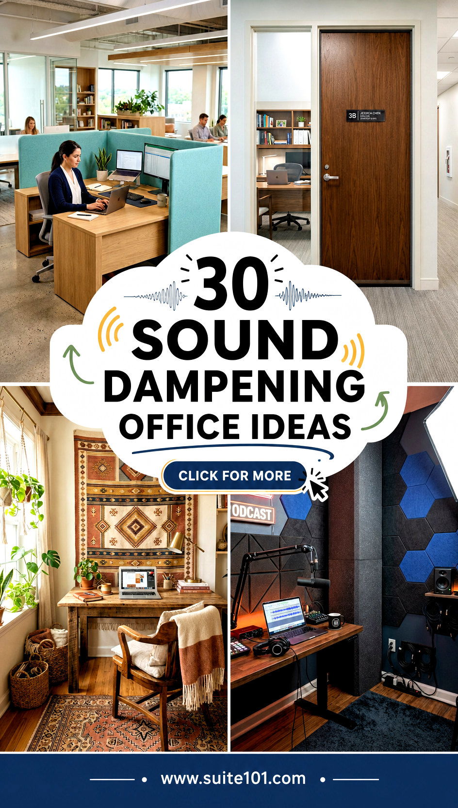 30 Sound Dampening Office Ideas to Focus Without Distractions - 30 Sound Dampening Office Ideas to Focus Without Distractions