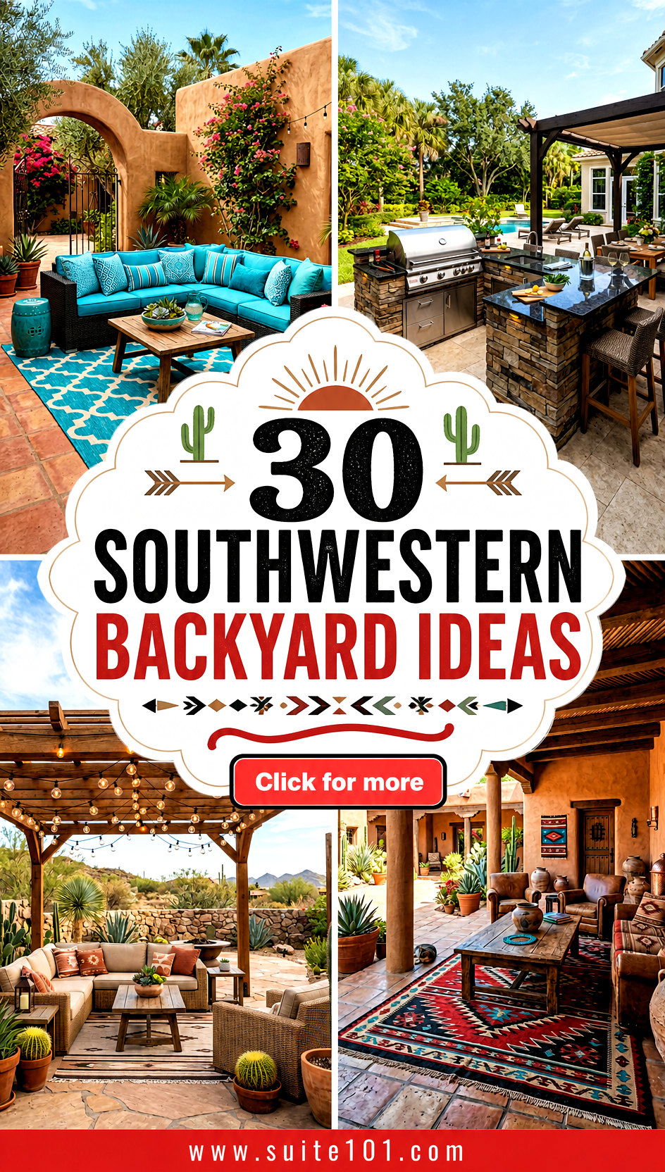 30 Southwestern Backyard Ideas for Bold Color and Cozy Nights - 30 Southwestern Backyard Ideas for Bold Color and Cozy Nights