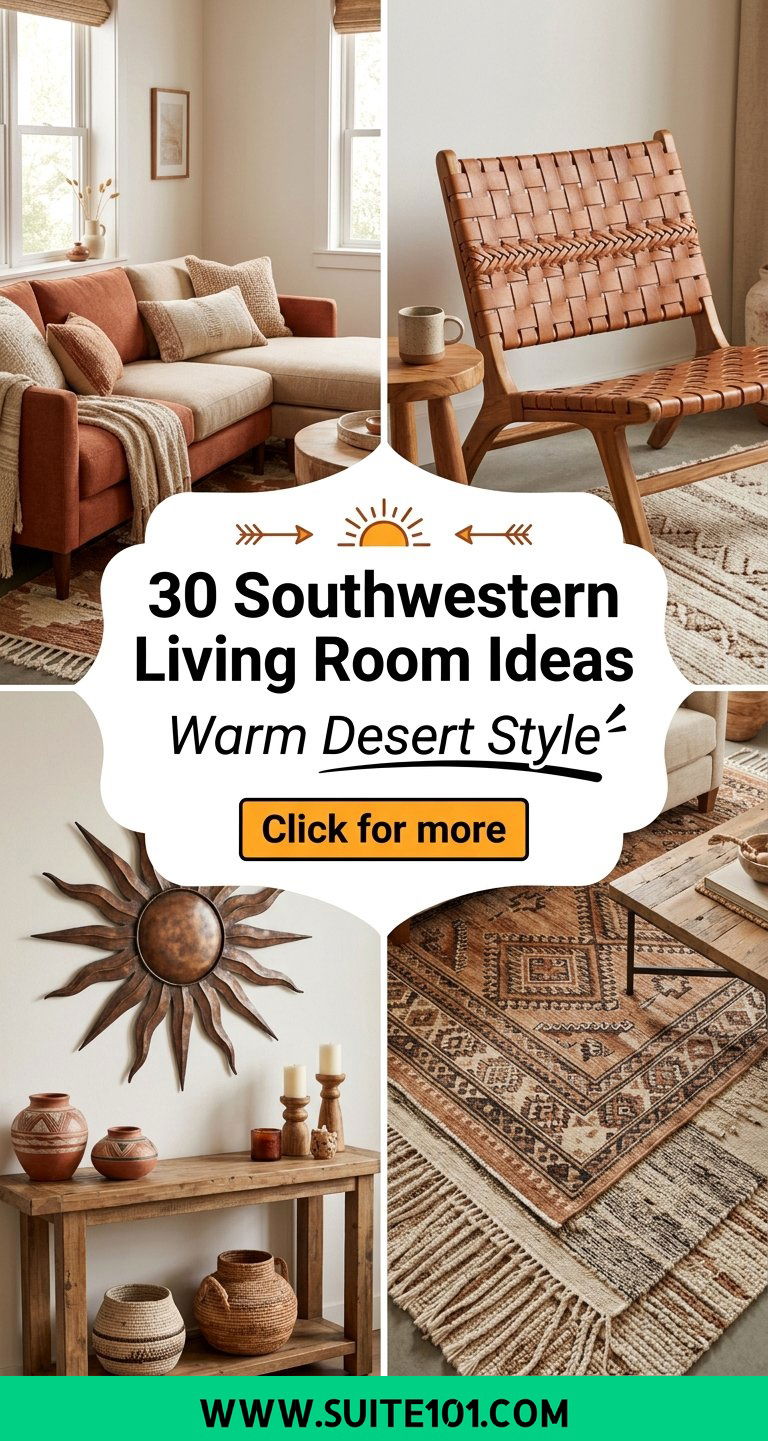 30 Southwestern Living Room Ideas with Warm Desert Style - 30 Southwestern Living Room Ideas with Warm Desert Style