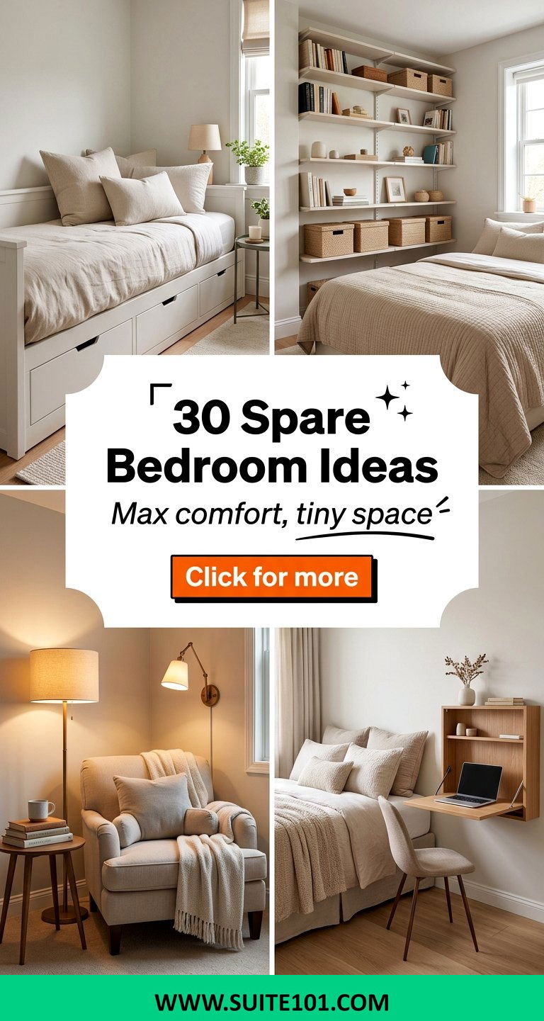 30 Spare Bedroom Ideas to Maximize Comfort in Small Spaces - 30 Spare Bedroom Ideas to Maximize Comfort in Small Spaces