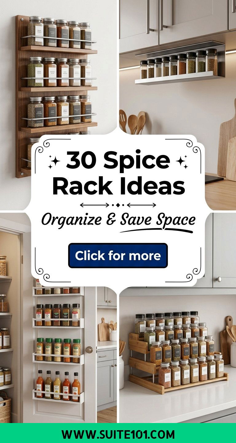 30 Spice Rack Ideas to Organize Your Kitchen and Save Space - 30 Spice Rack Ideas to Organize Your Kitchen and Save Space