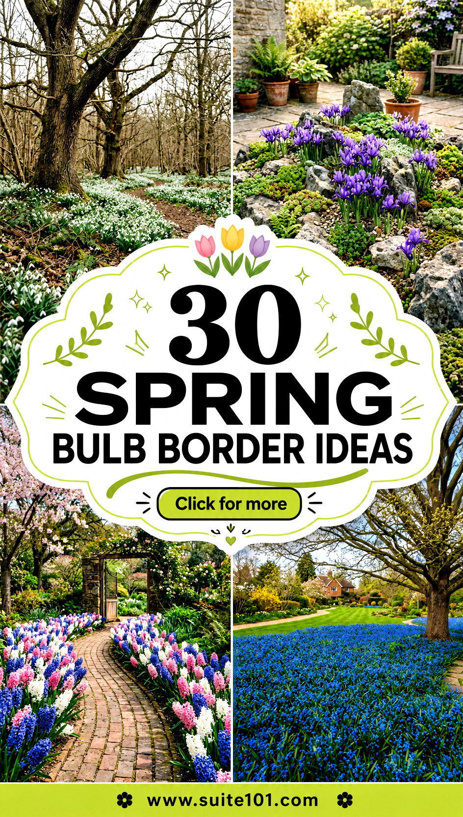 30 Spring Bulb Border Ideas for a Colorful Easy Yearly Refresh - 30 Spring Bulb Border Ideas for a Colorful, Easy Yearly Refresh