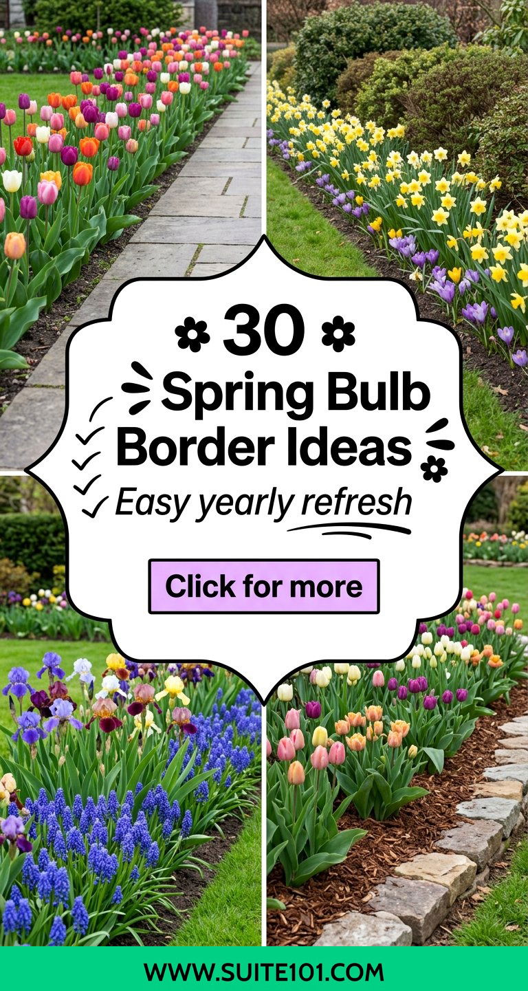 30 Spring Bulb Border Ideas for a Colorful Easy Yearly Refresh - 30 Spring Bulb Border Ideas for a Colorful, Easy Yearly Refresh