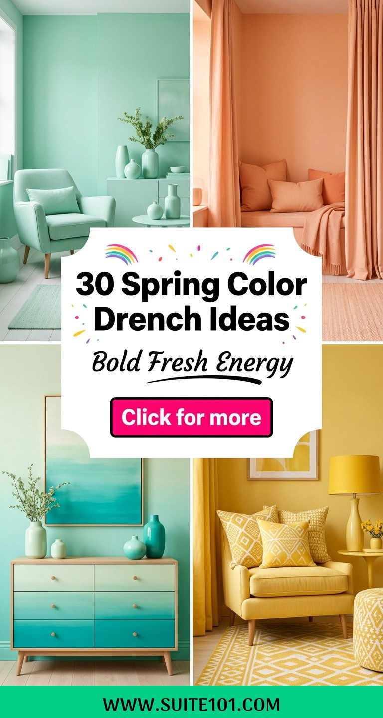30 Spring Color Drench Ideas Bold Rooms Fresh Energy All Season - 30 Spring Color Drench Ideas: Bold Rooms, Fresh Energy All Season
