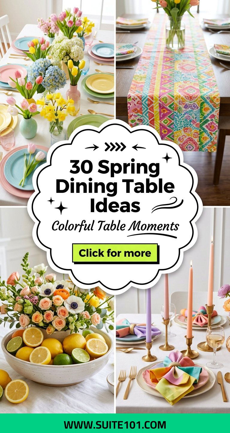 30 Spring Dining Table Ideas for Bright Colorful Table Moments - 30 Spring Dining Table Ideas for Bright Colorful Table Moments