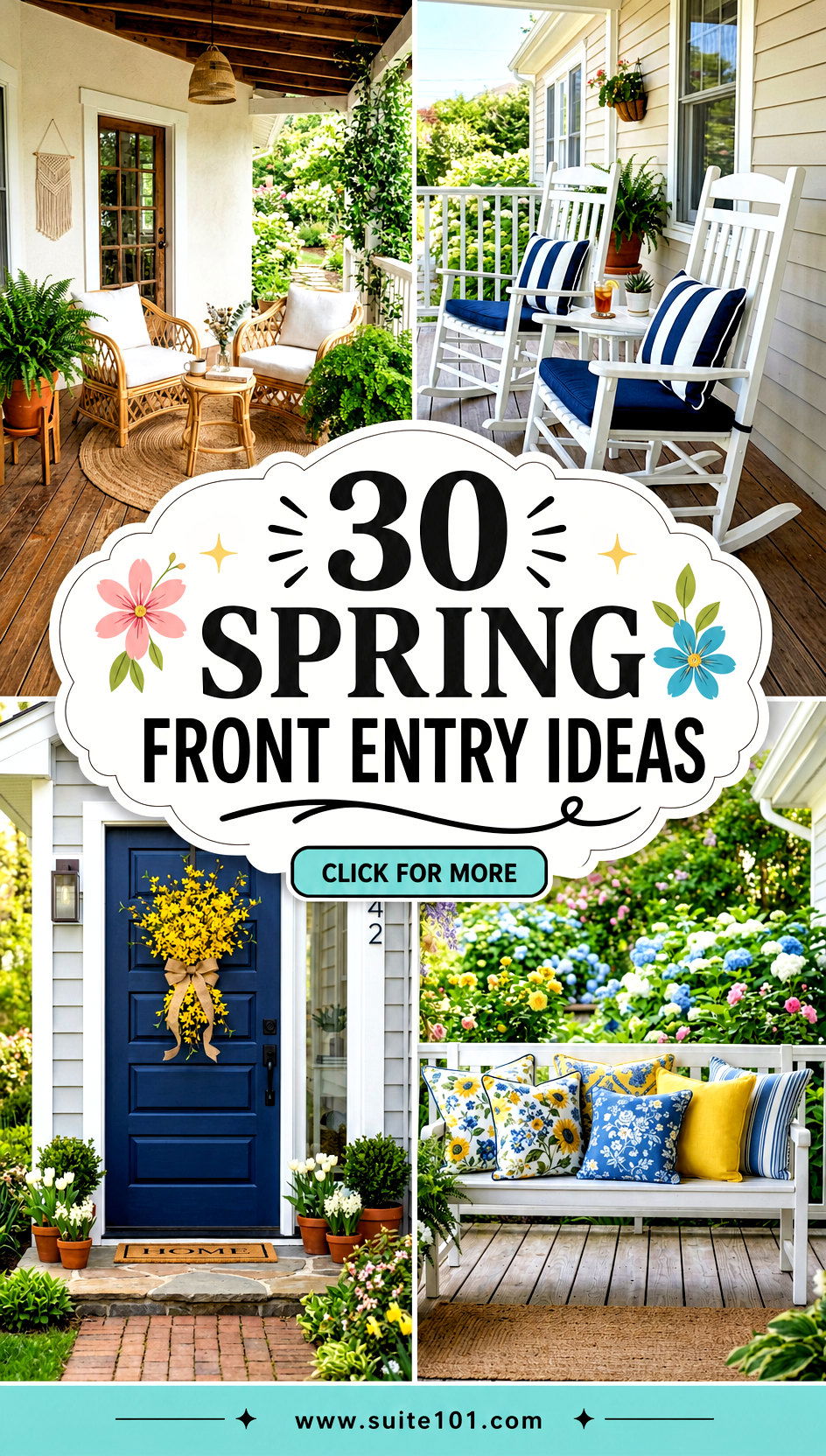 30 Spring Front Entry Ideas to Make a Grand First Impression - 30 Spring Front Entry Ideas to Make a Grand First Impression