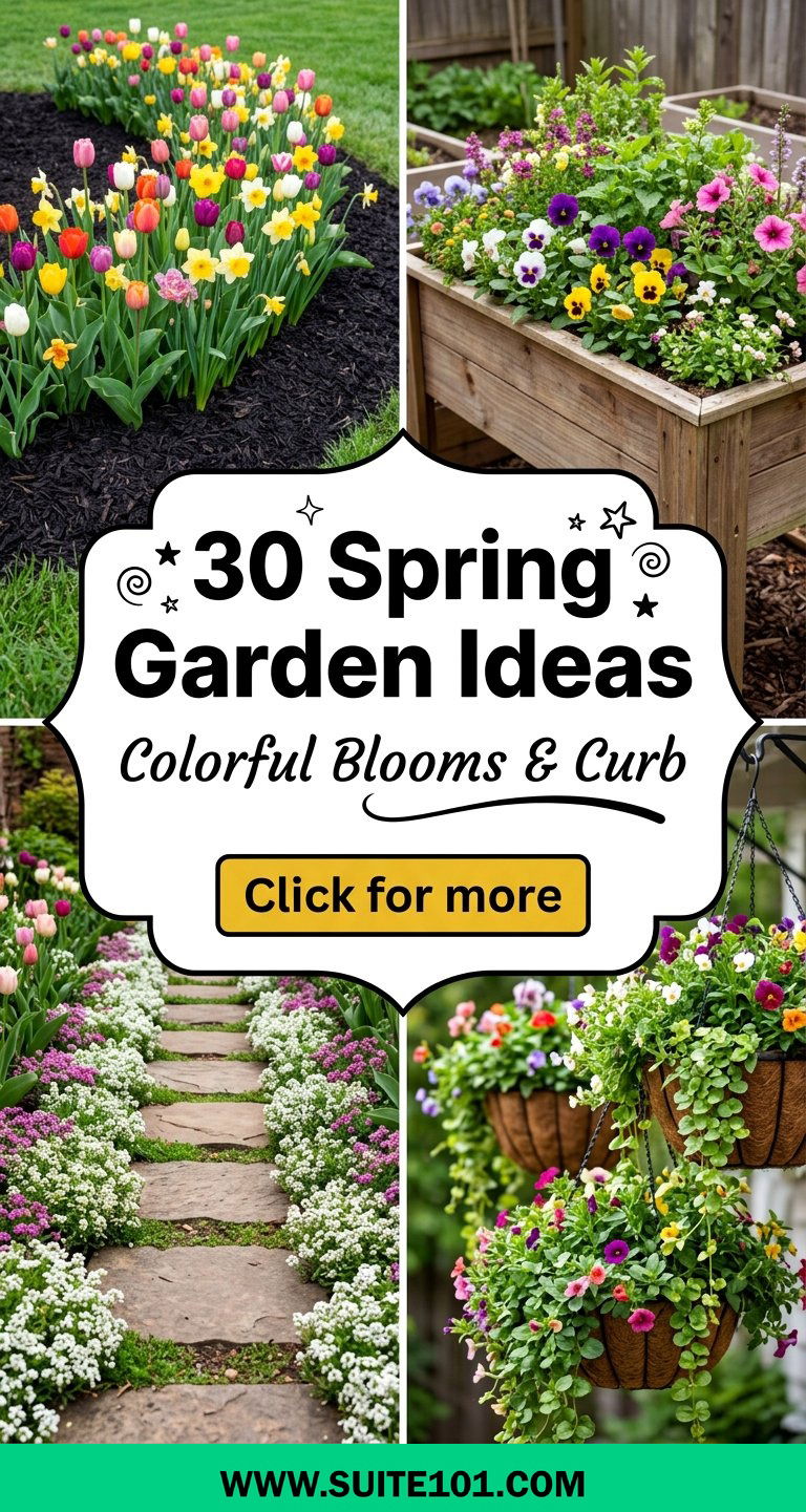 30 Spring Garden Ideas for Colorful Blooms and Fresh Curb Appeal - 30 Spring Garden Ideas for Colorful Blooms and Fresh Curb Appeal