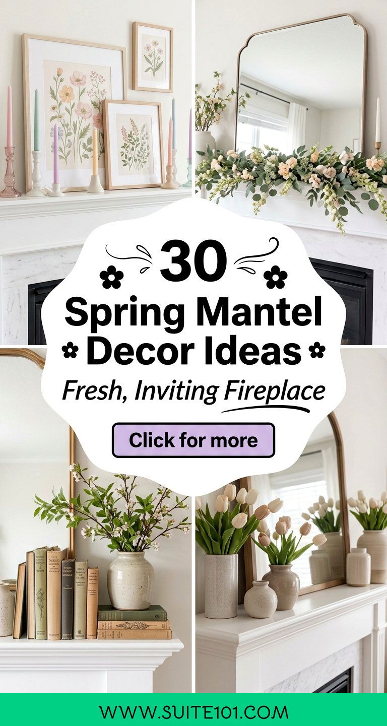 30 Spring Mantel Decor Ideas for a Fresh Inviting Fireplace - 30 Spring Mantel Decor Ideas for a Fresh, Inviting Fireplace