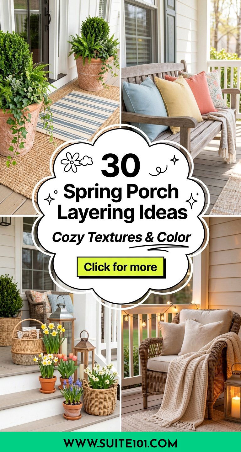 30 Spring Porch Layering Ideas for Cozy Textures and Color - 30 Spring Porch Layering Ideas for Cozy Textures and Color