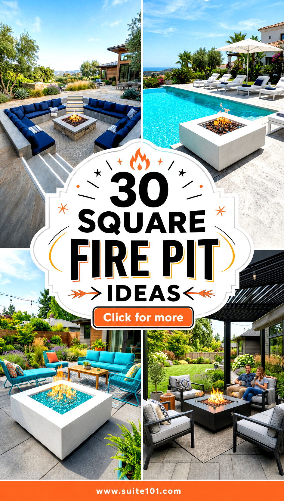 30 Square Fire Pit Ideas for Backyard Nights Made Easy - 30 Square Fire Pit Ideas for Backyard Nights Made Easy