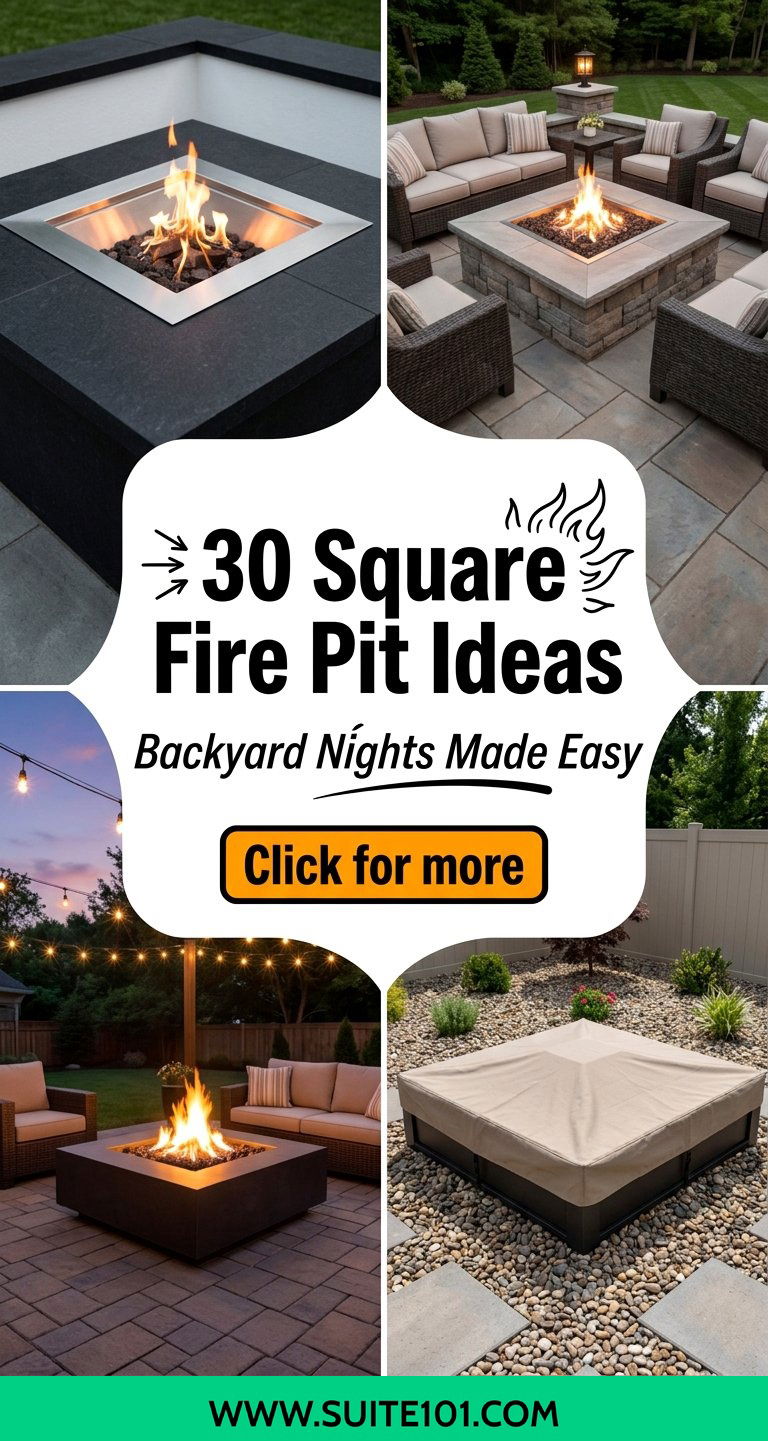 30 Square Fire Pit Ideas for Backyard Nights Made Easy - 30 Square Fire Pit Ideas for Backyard Nights Made Easy