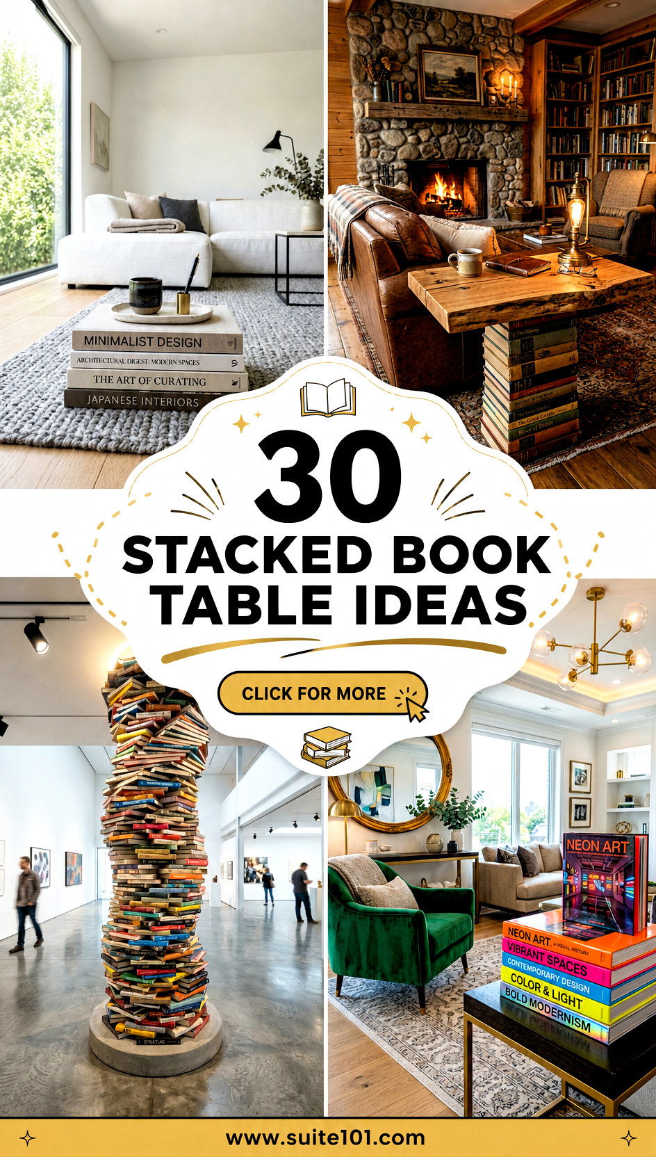 30 Stacked Book Table Ideas Stylish Ways To Display Your Reads - 30 Stacked Book Table Ideas: Stylish Ways To Display Your Reads