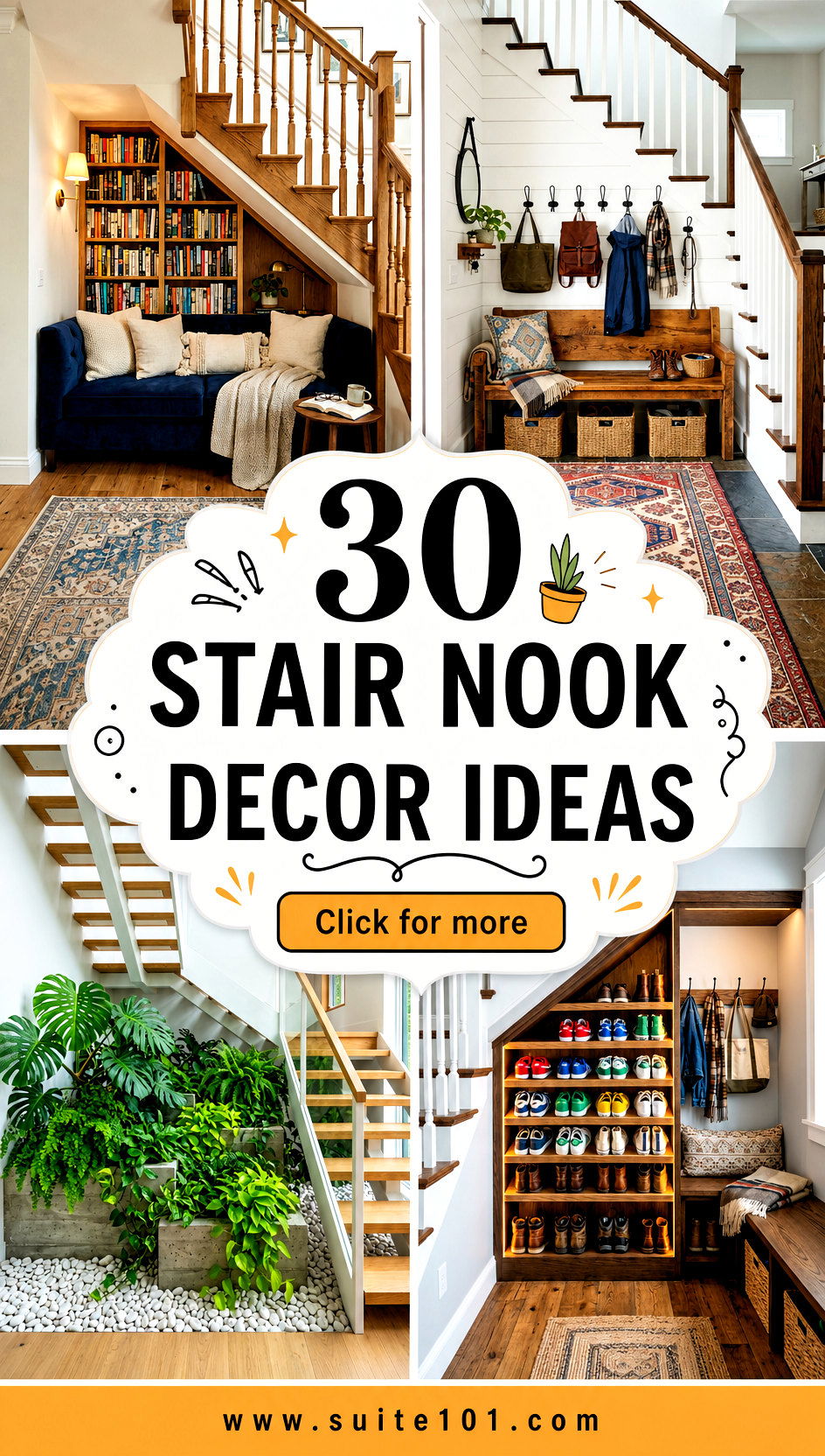 30 Stair Nook Decor Ideas to Elevate Your Home in Minutes - 30 Stair Nook Decor Ideas to Elevate Your Home in Minutes