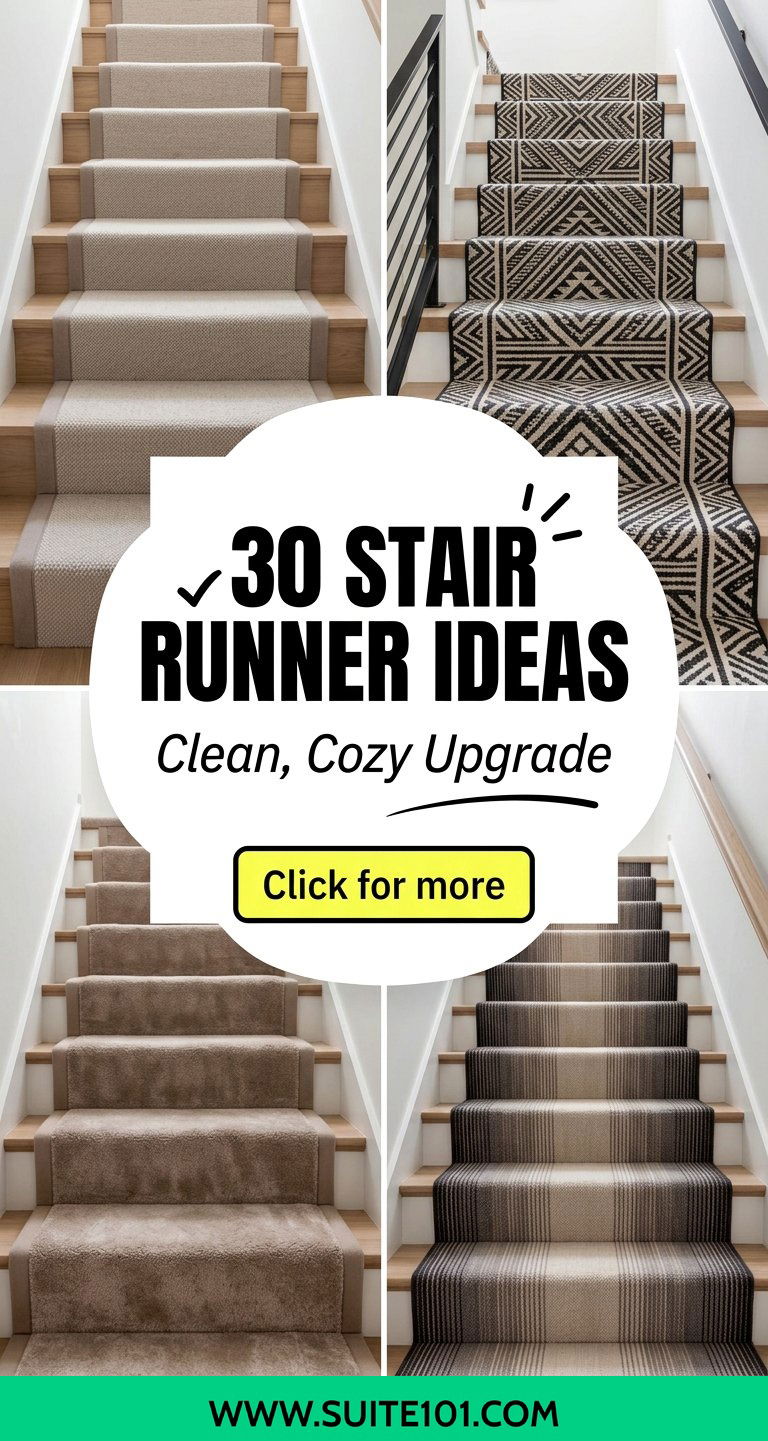 30 Stair Runner Ideas for a Clean Cozy Upgrade Youll Love - 30 Stair Runner Ideas for a Clean, Cozy Upgrade You'll Love