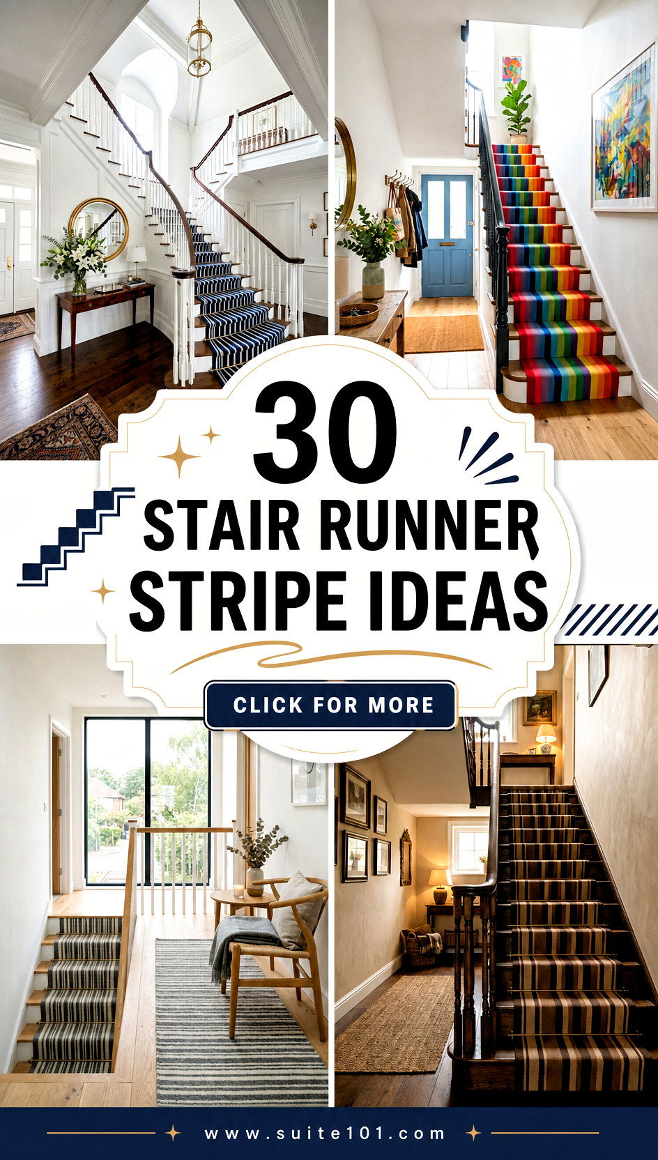 30 Stair Runner Stripe Ideas to Elevate Any Home Staircase - 30 Stair Runner Stripe Ideas to Elevate Any Home Staircase