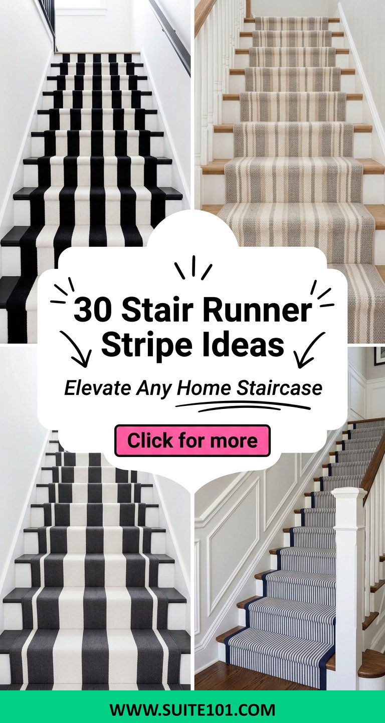 30 Stair Runner Stripe Ideas to Elevate Any Home Staircase - 30 Stair Runner Stripe Ideas to Elevate Any Home Staircase