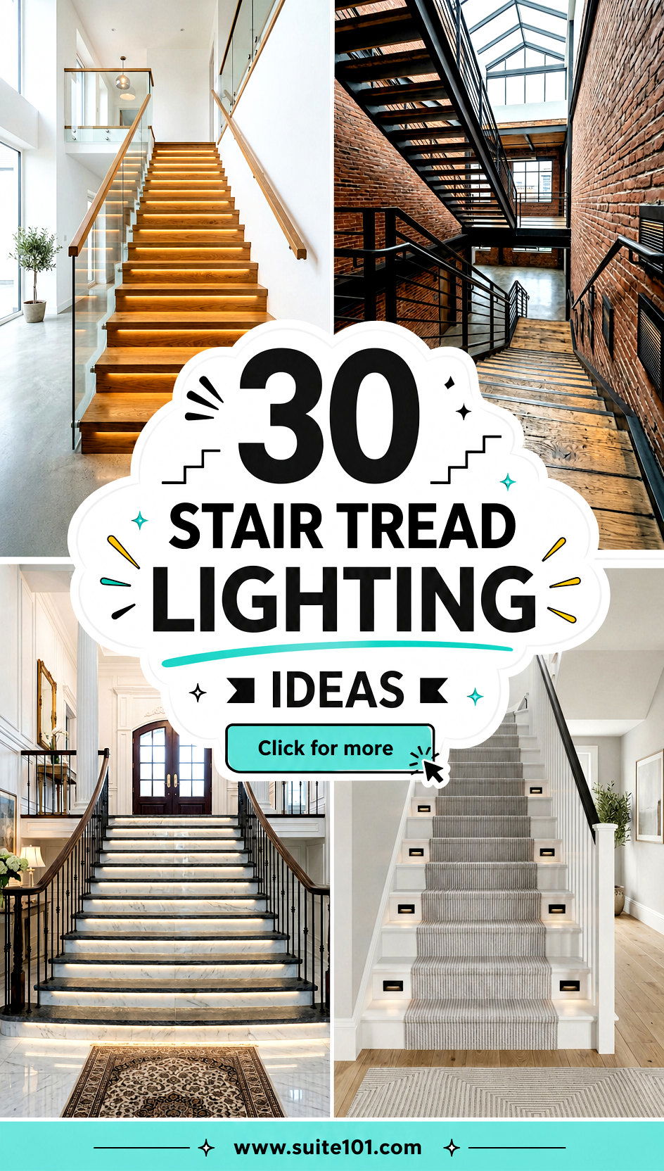 30 Stair Tread Lighting Ideas for Safer Stunning Staircases - 30 Stair Tread Lighting Ideas for Safer, Stunning Staircases