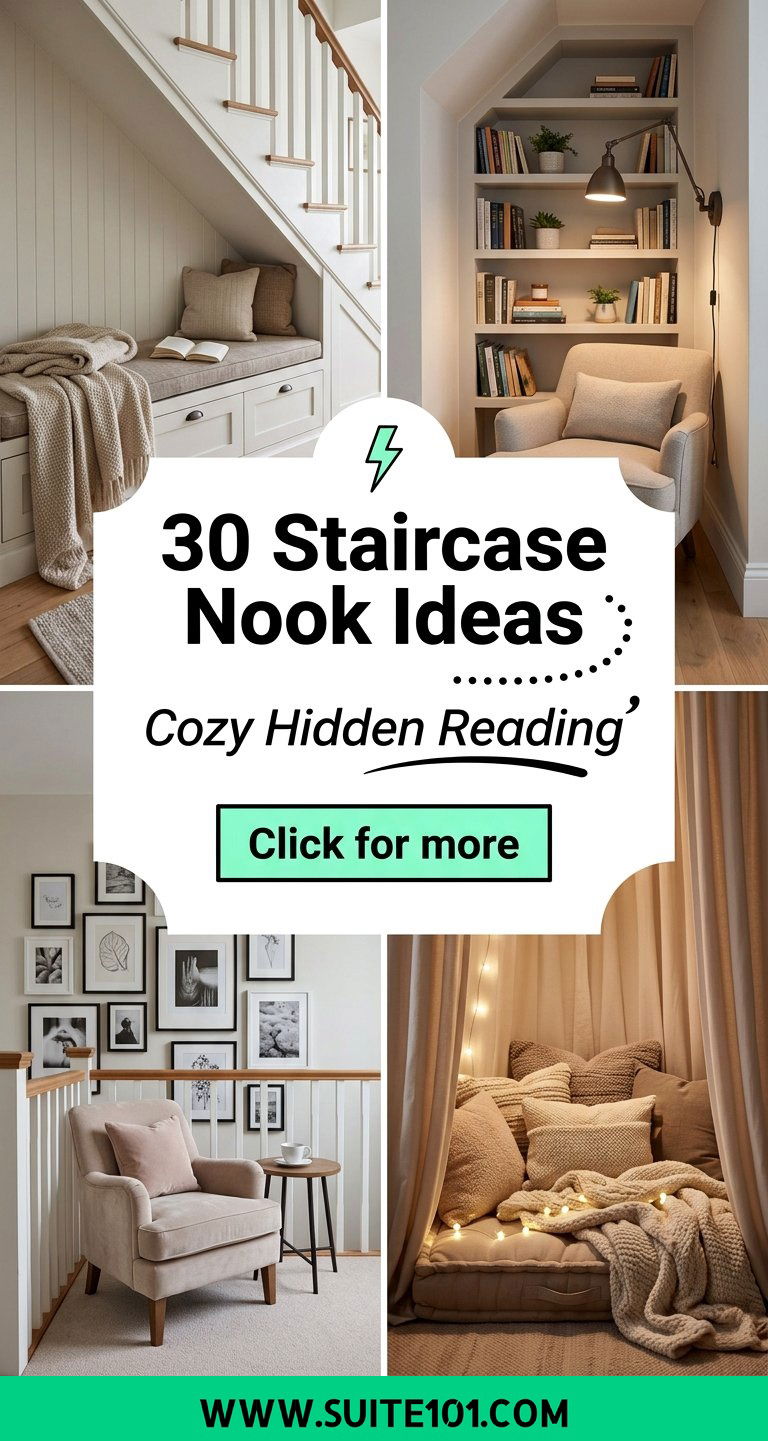 30 Staircase Nook Ideas to Create a Cozy Hidden Reading Spot - 30 Staircase Nook Ideas to Create a Cozy Hidden Reading Spot