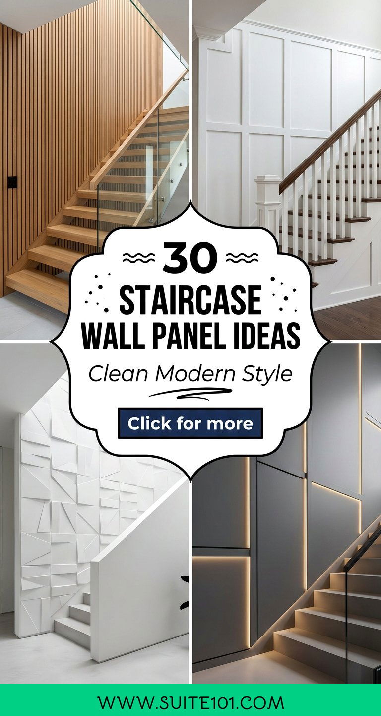 30 Staircase Wall Panel Ideas for Clean Modern Style Updates - 30 Staircase Wall Panel Ideas for Clean, Modern Style Updates