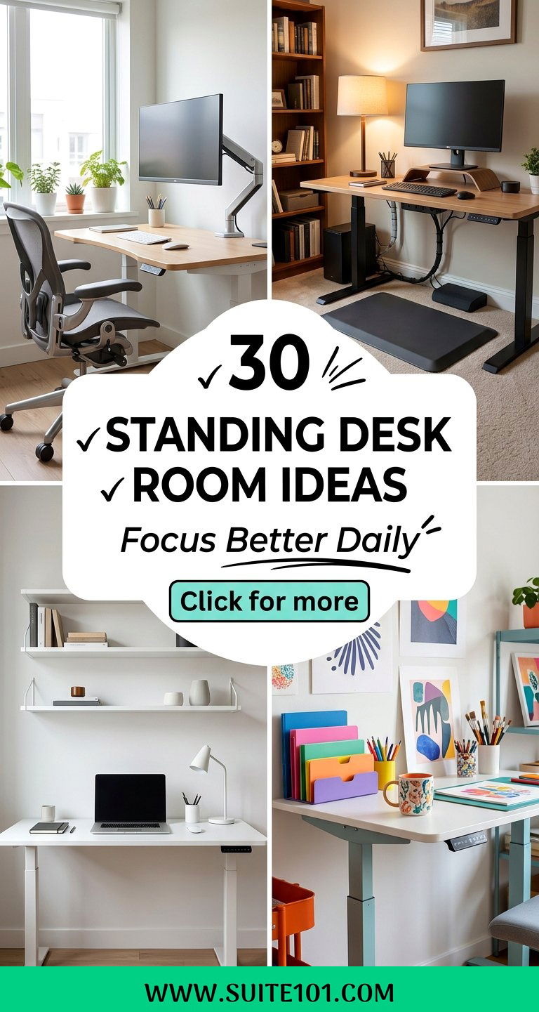 30 Standing Desk Room Ideas for Better Focus at Work Daily - 30 Standing Desk Room Ideas for Better Focus at Work Daily