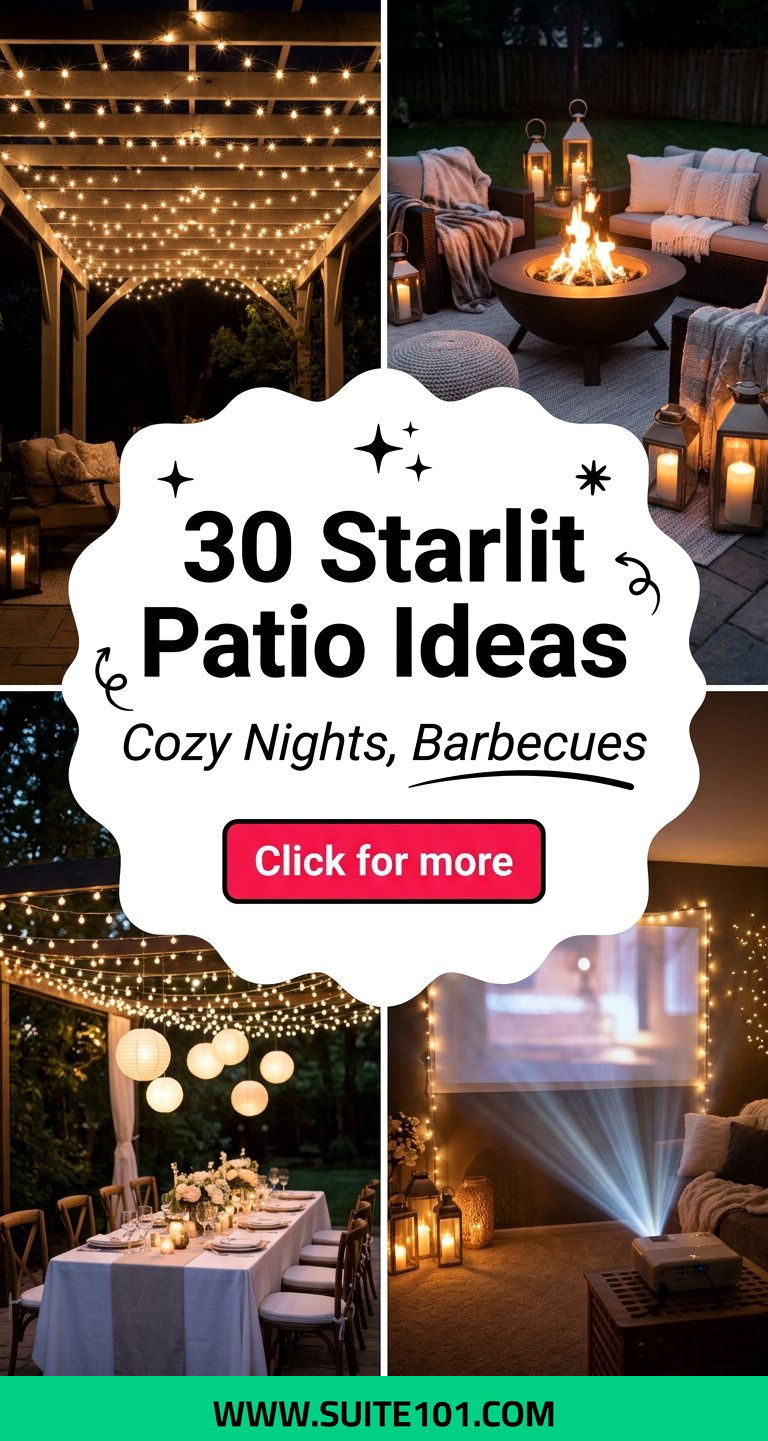 30 Starlit Patio Ideas for Cozy Nights Barbecues and Movies - 30 Starlit Patio Ideas for Cozy Nights, Barbecues, and Movies